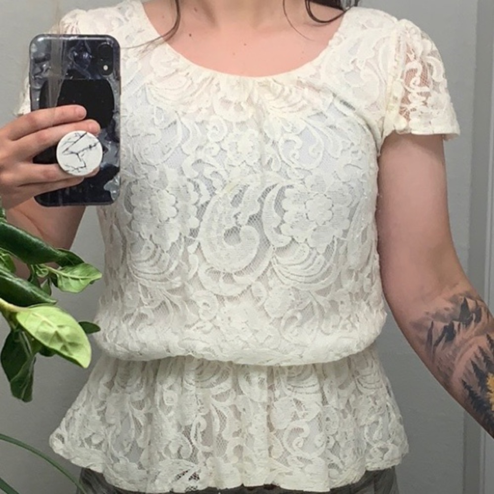 White lace blouse